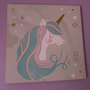 Girls unicorn canvas